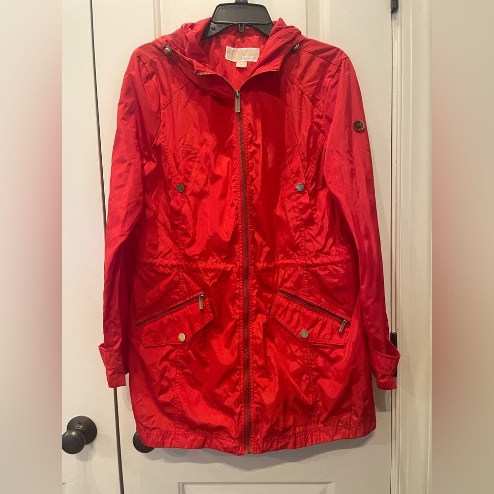 Michael Kors Red Hooded Jacket